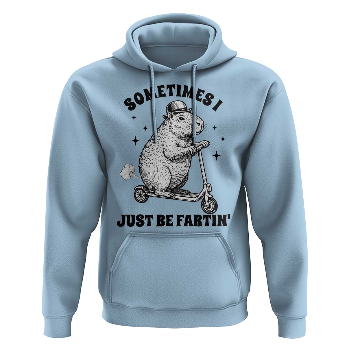 Funny Groundhog Scooter Hoodie Sometimes I Just Be Fartin - Wonder Print Shop