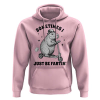 Funny Groundhog Scooter Hoodie Sometimes I Just Be Fartin - Wonder Print Shop