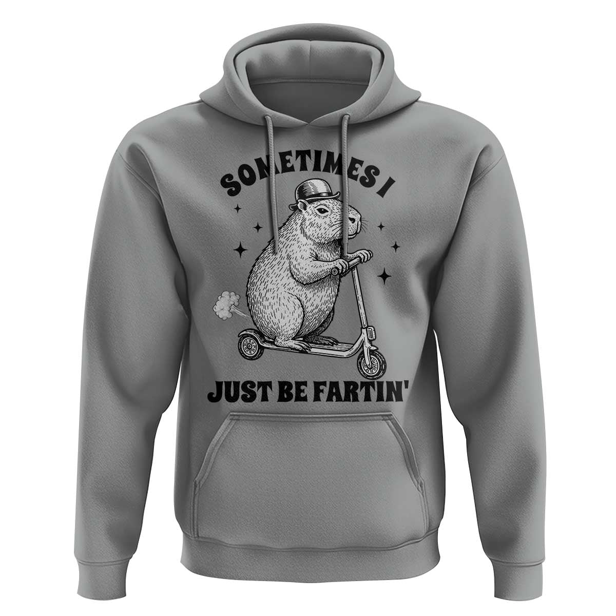 Funny Groundhog Scooter Hoodie Sometimes I Just Be Fartin - Wonder Print Shop