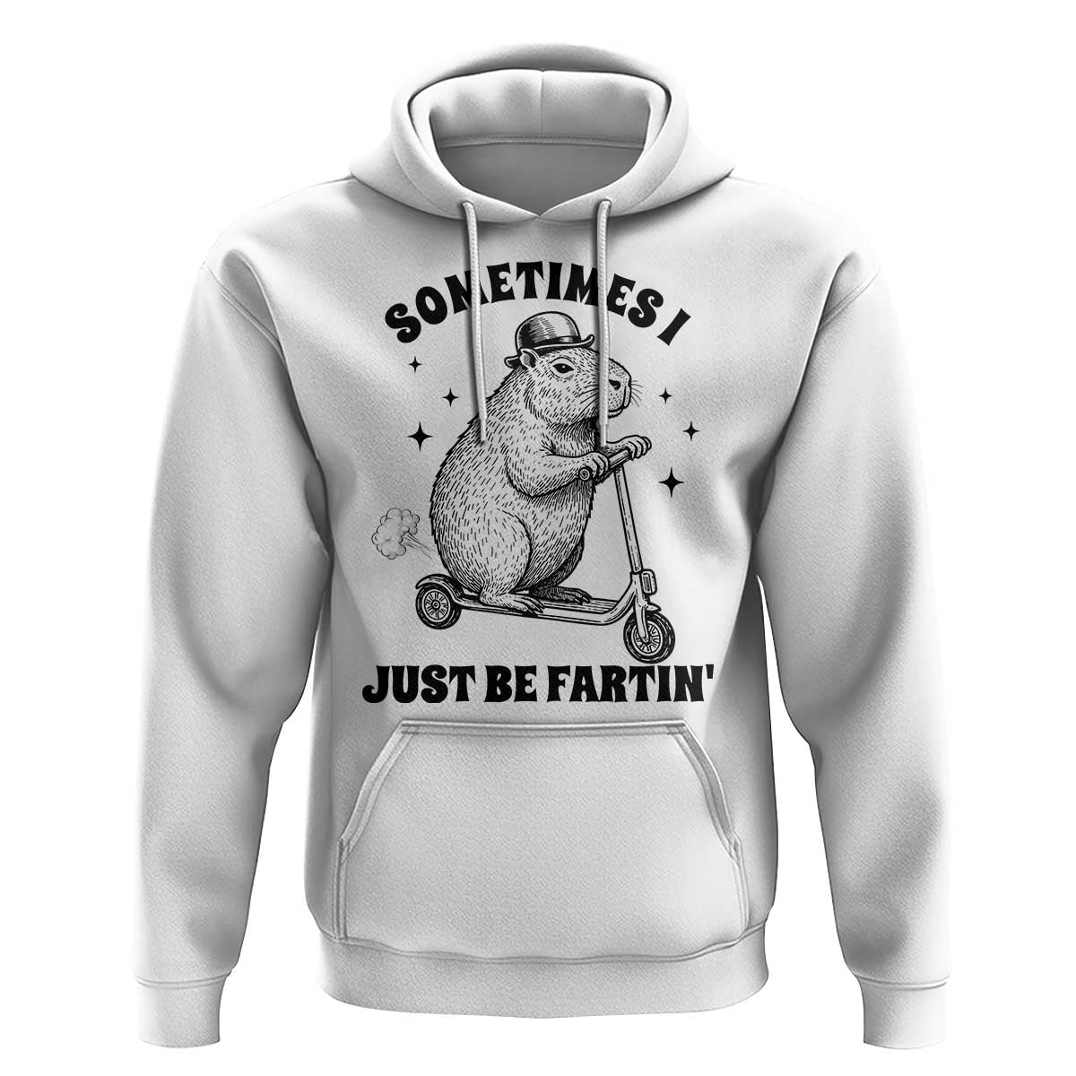 Funny Groundhog Scooter Hoodie Sometimes I Just Be Fartin - Wonder Print Shop