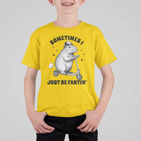 Funny Groundhog Scooter T Shirt For Kid Sometimes I Just Be Fartin - Wonder Print Shop