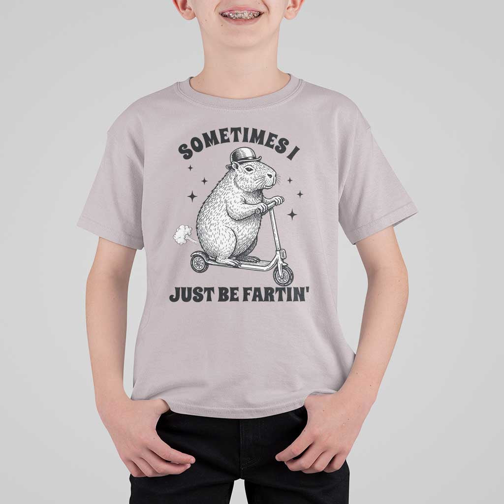 Funny Groundhog Scooter T Shirt For Kid Sometimes I Just Be Fartin - Wonder Print Shop