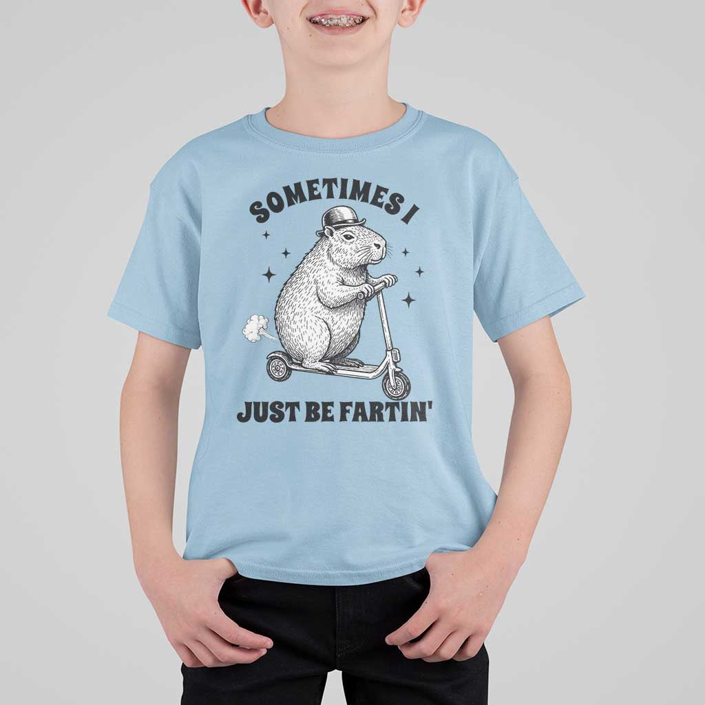 Funny Groundhog Scooter T Shirt For Kid Sometimes I Just Be Fartin - Wonder Print Shop