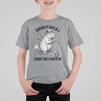 Funny Groundhog Scooter T Shirt For Kid Sometimes I Just Be Fartin - Wonder Print Shop
