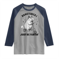 Funny Groundhog Scooter Raglan Shirt Sometimes I Just Be Fartin - Wonder Print Shop