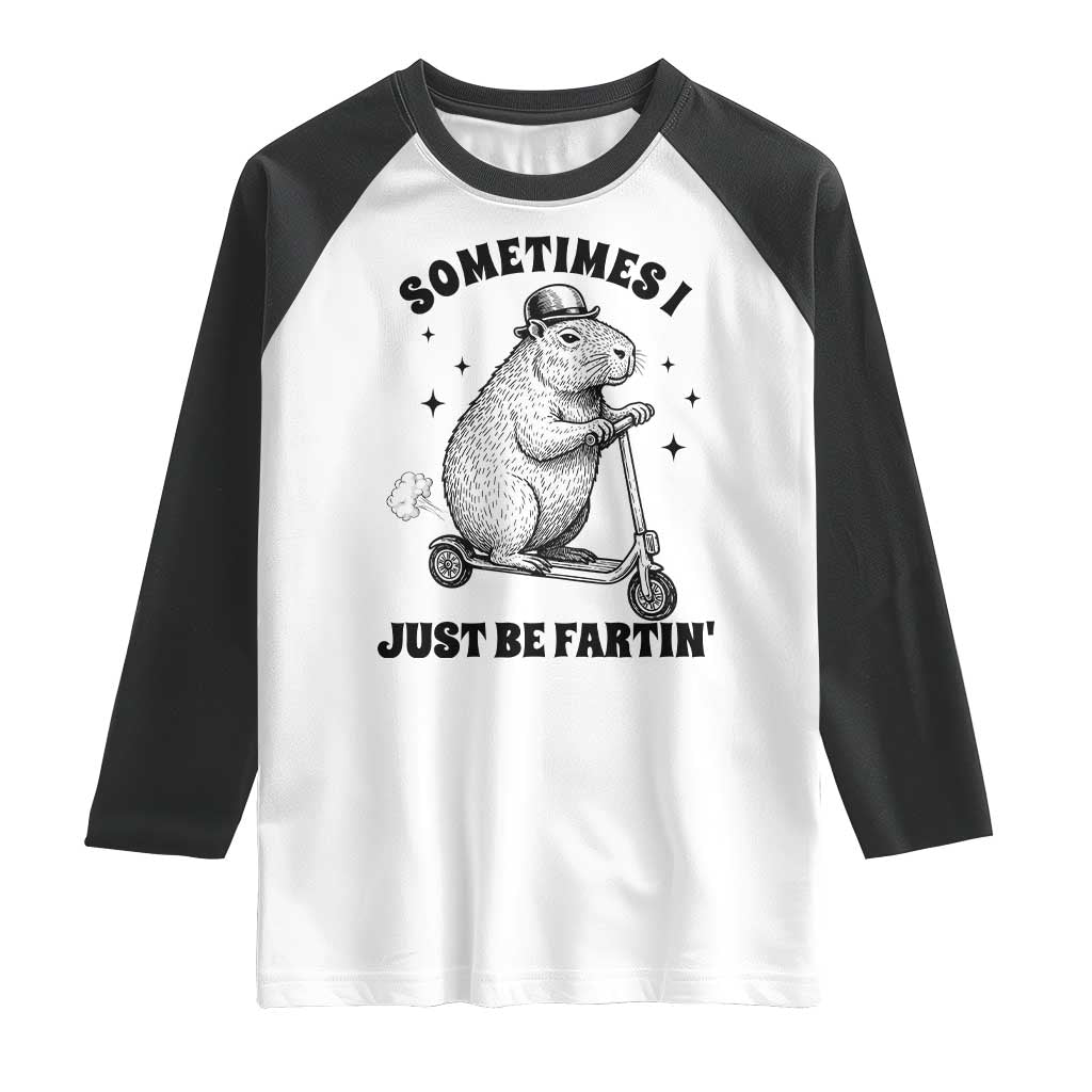 Funny Groundhog Scooter Raglan Shirt Sometimes I Just Be Fartin - Wonder Print Shop