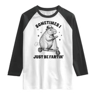 Funny Groundhog Scooter Raglan Shirt Sometimes I Just Be Fartin - Wonder Print Shop