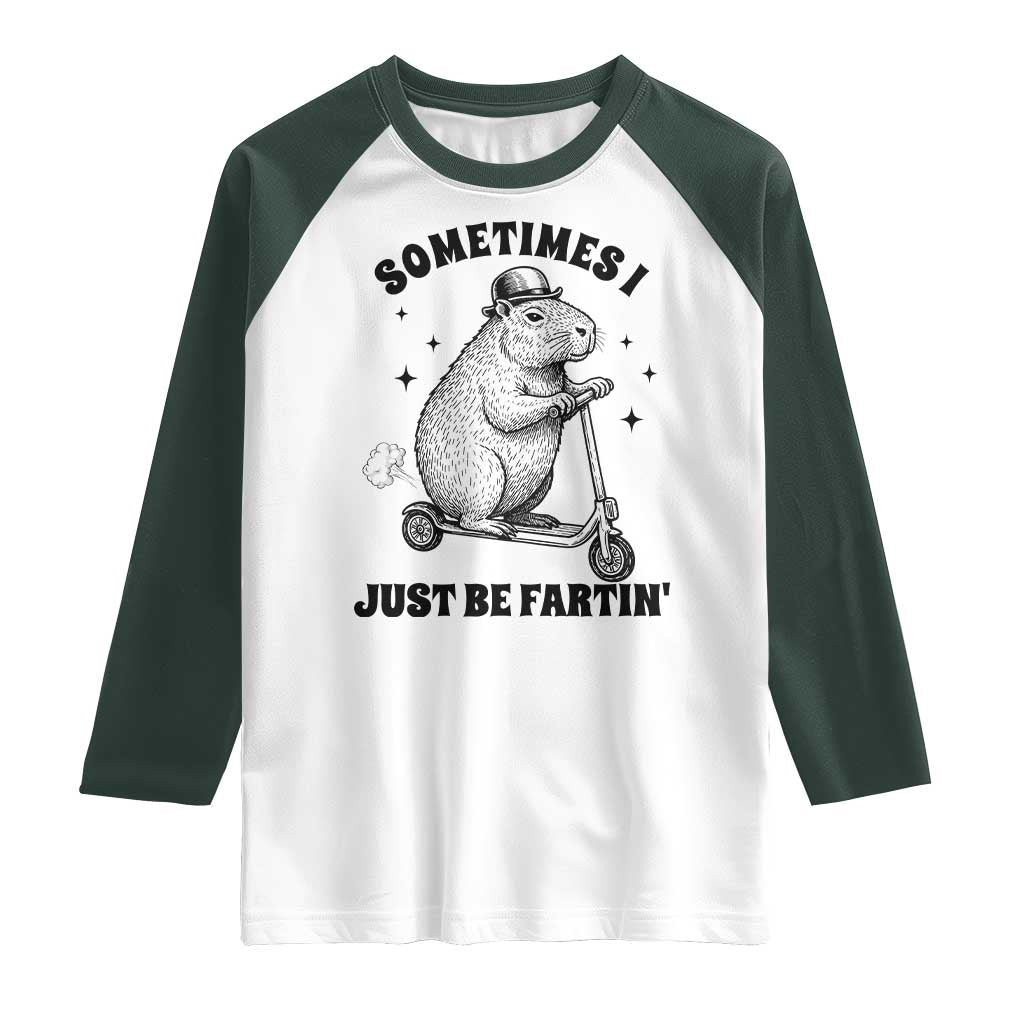 Funny Groundhog Scooter Raglan Shirt Sometimes I Just Be Fartin - Wonder Print Shop