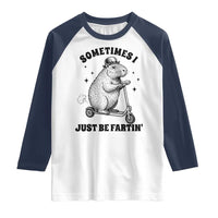 Funny Groundhog Scooter Raglan Shirt Sometimes I Just Be Fartin - Wonder Print Shop