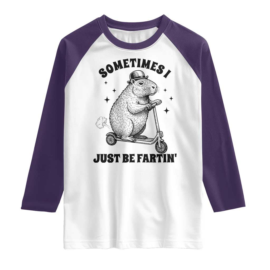 Funny Groundhog Scooter Raglan Shirt Sometimes I Just Be Fartin - Wonder Print Shop