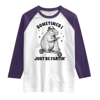 Funny Groundhog Scooter Raglan Shirt Sometimes I Just Be Fartin - Wonder Print Shop
