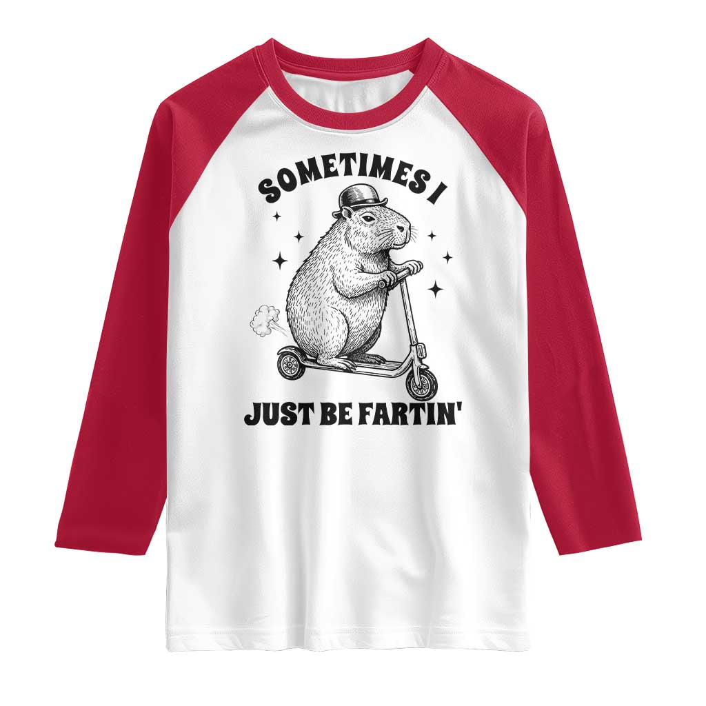 Funny Groundhog Scooter Raglan Shirt Sometimes I Just Be Fartin - Wonder Print Shop