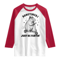 Funny Groundhog Scooter Raglan Shirt Sometimes I Just Be Fartin - Wonder Print Shop