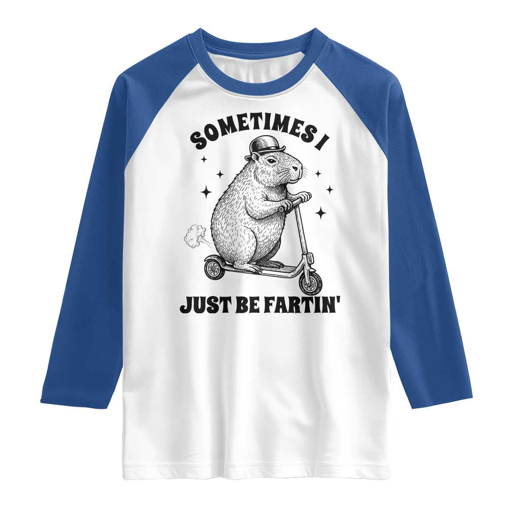 Funny Groundhog Scooter Raglan Shirt Sometimes I Just Be Fartin - Wonder Print Shop
