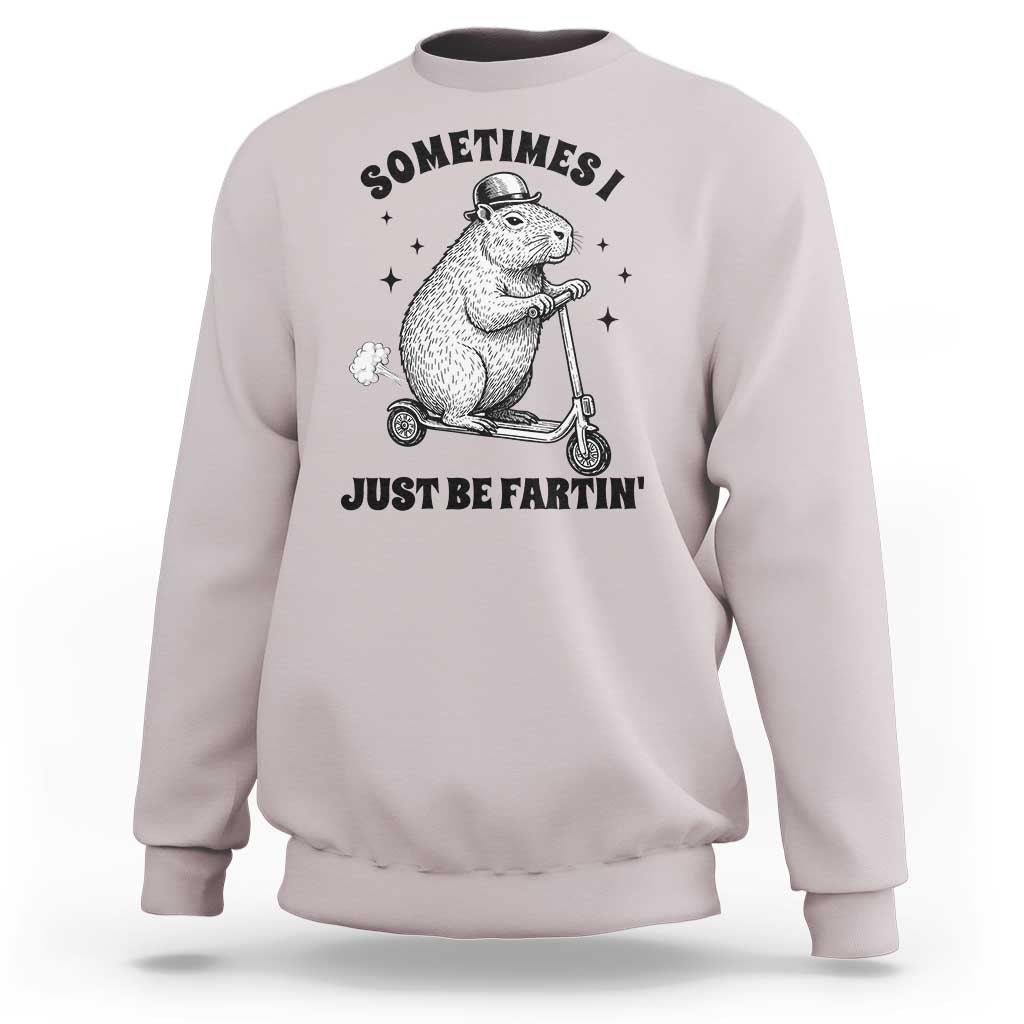 Funny Groundhog Scooter Sweatshirt Sometimes I Just Be Fartin - Wonder Print Shop