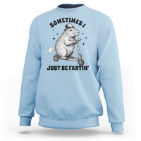 Funny Groundhog Scooter Sweatshirt Sometimes I Just Be Fartin - Wonder Print Shop