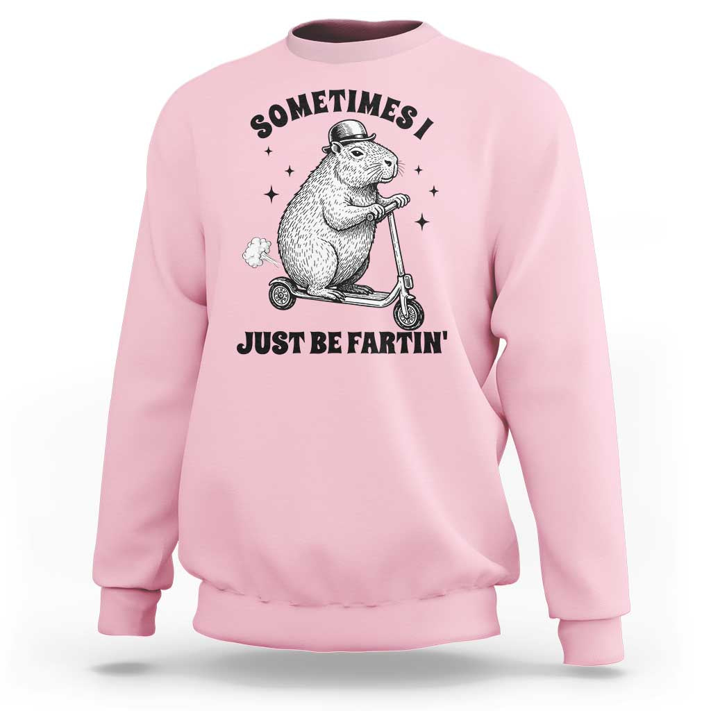 Funny Groundhog Scooter Sweatshirt Sometimes I Just Be Fartin - Wonder Print Shop