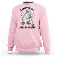 Funny Groundhog Scooter Sweatshirt Sometimes I Just Be Fartin - Wonder Print Shop