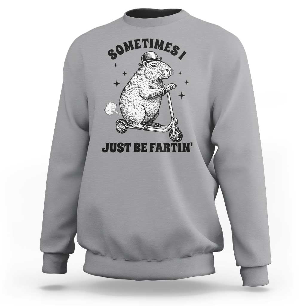 Funny Groundhog Scooter Sweatshirt Sometimes I Just Be Fartin - Wonder Print Shop