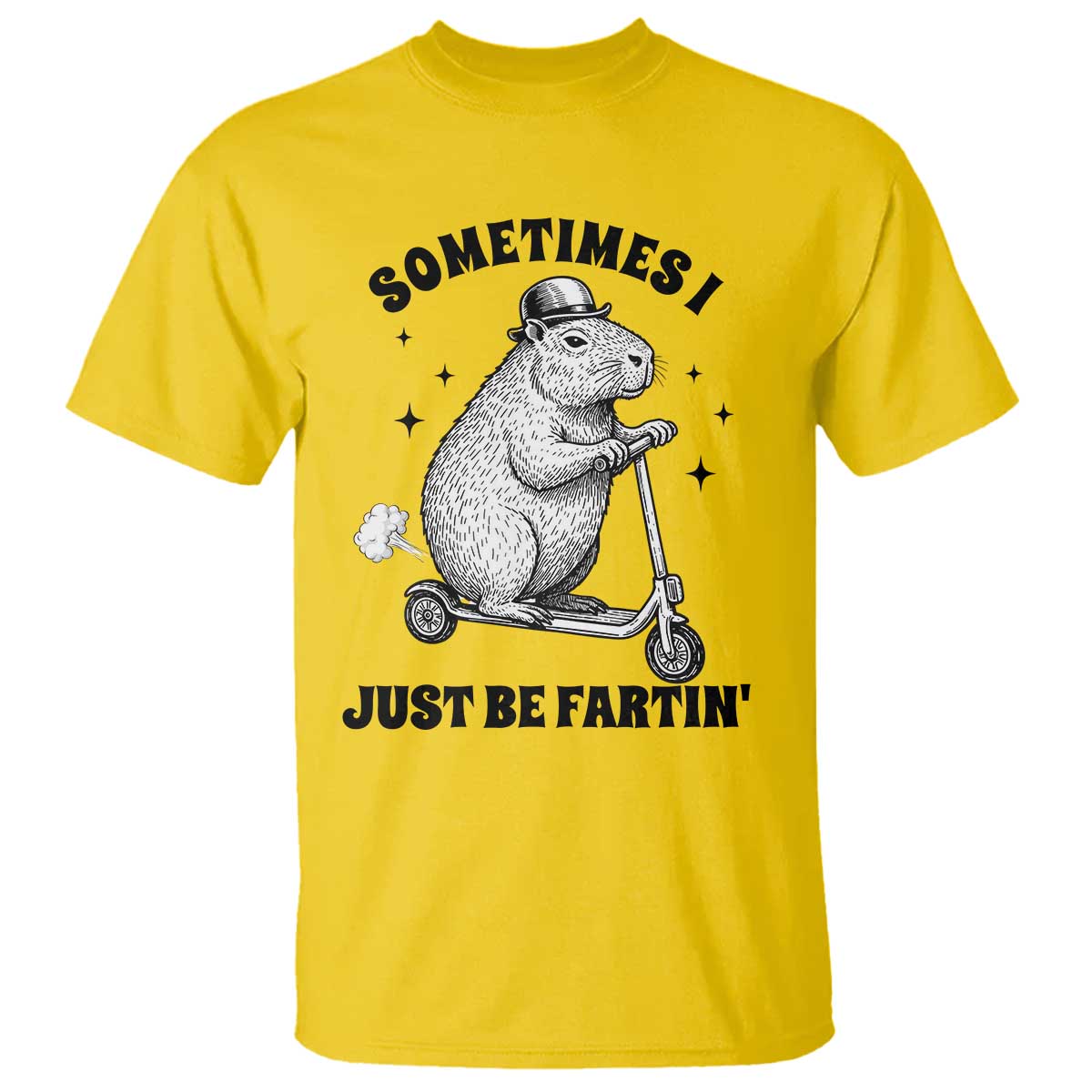 Funny Groundhog Scooter T Shirt Sometimes I Just Be Fartin - Wonder Print Shop