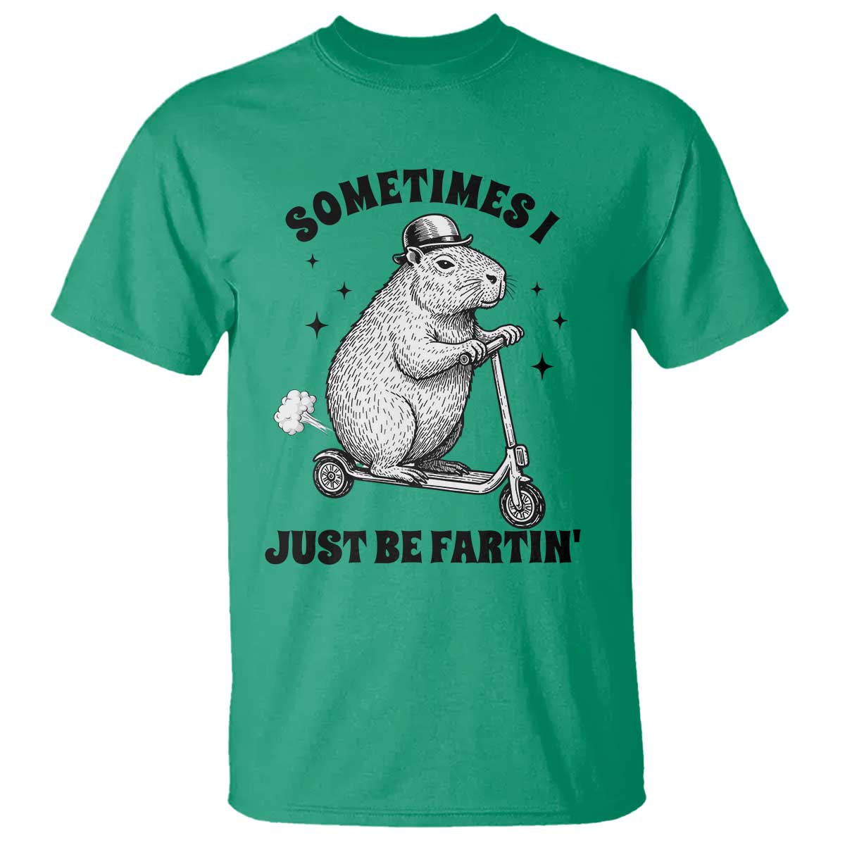 Funny Groundhog Scooter T Shirt Sometimes I Just Be Fartin - Wonder Print Shop