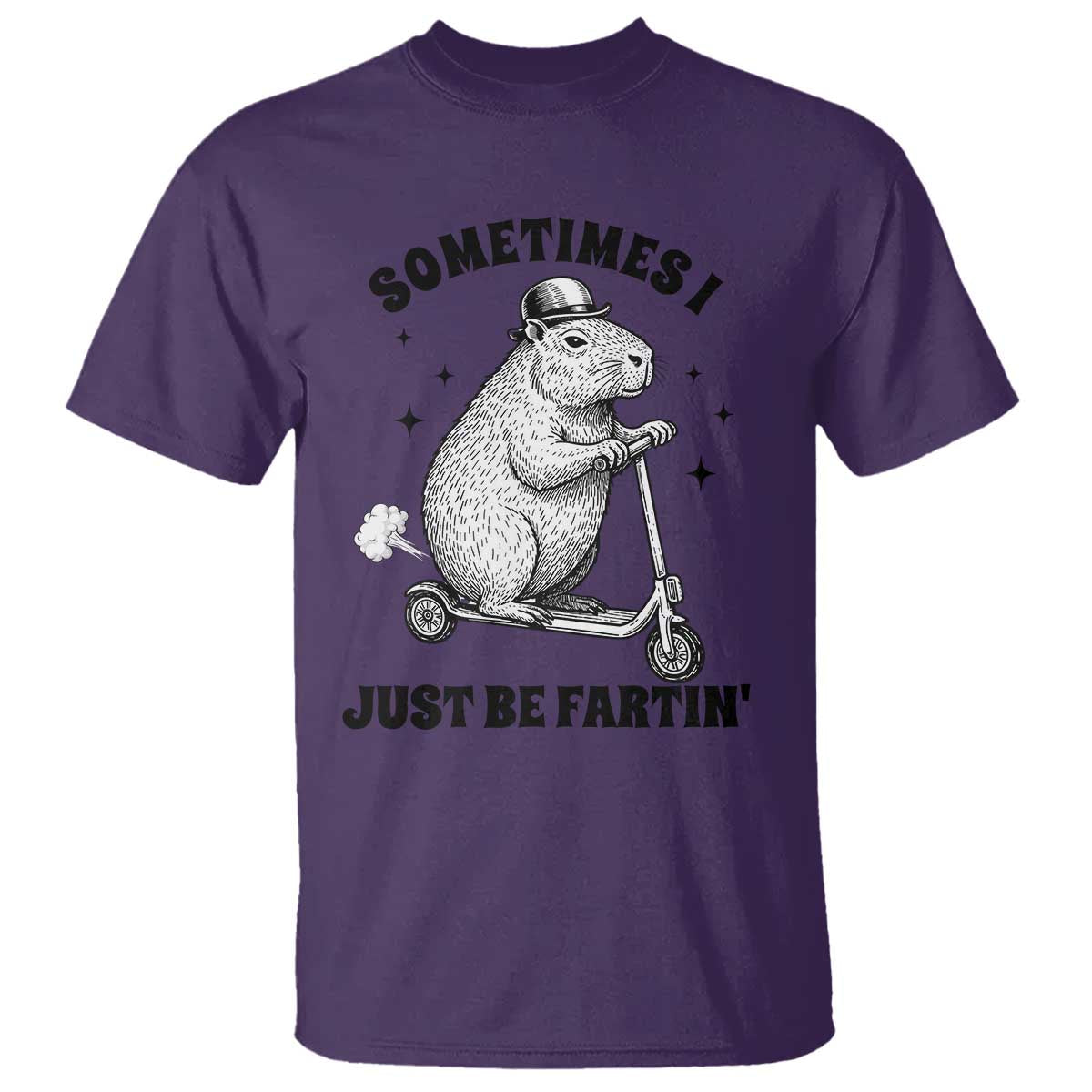Funny Groundhog Scooter T Shirt Sometimes I Just Be Fartin - Wonder Print Shop