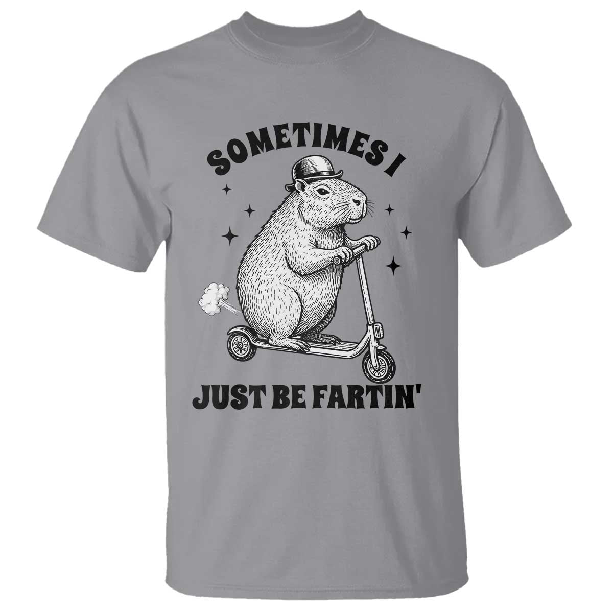 Funny Groundhog Scooter T Shirt Sometimes I Just Be Fartin - Wonder Print Shop