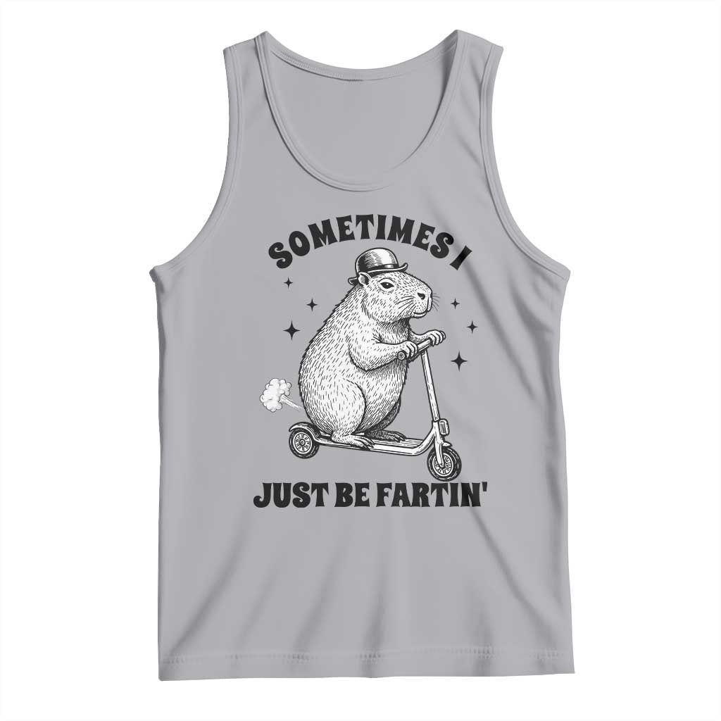 Funny Groundhog Scooter Tank Top Sometimes I Just Be Fartin - Wonder Print Shop