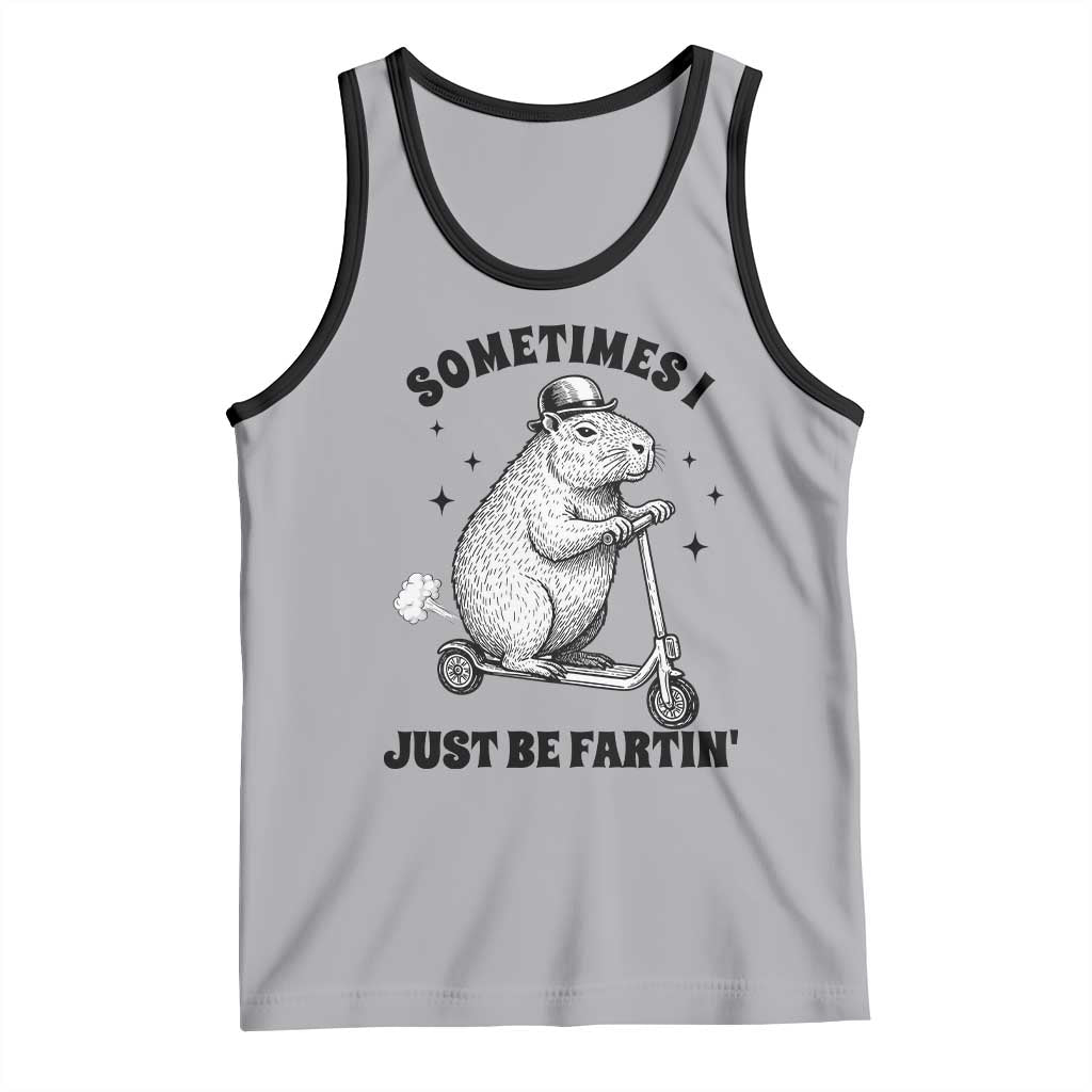 Funny Groundhog Scooter Tank Top Sometimes I Just Be Fartin - Wonder Print Shop