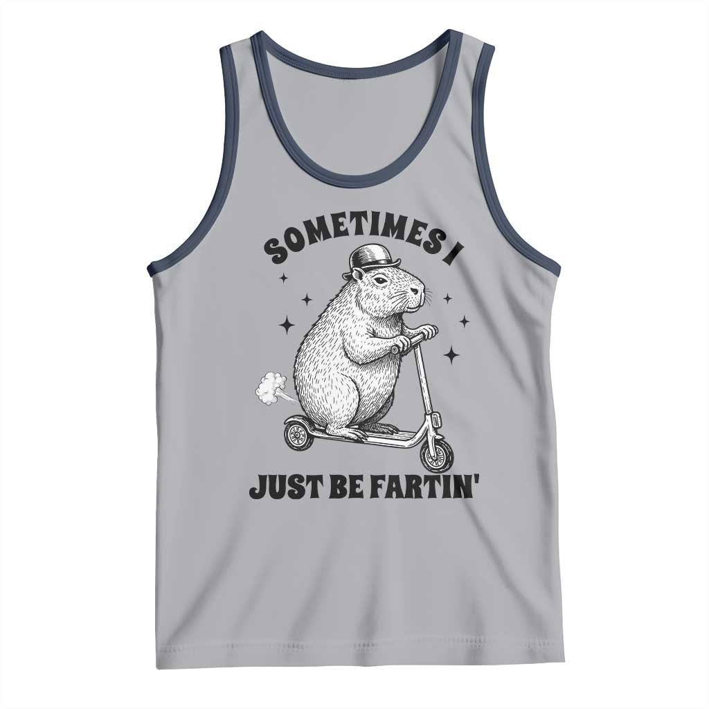 Funny Groundhog Scooter Tank Top Sometimes I Just Be Fartin - Wonder Print Shop