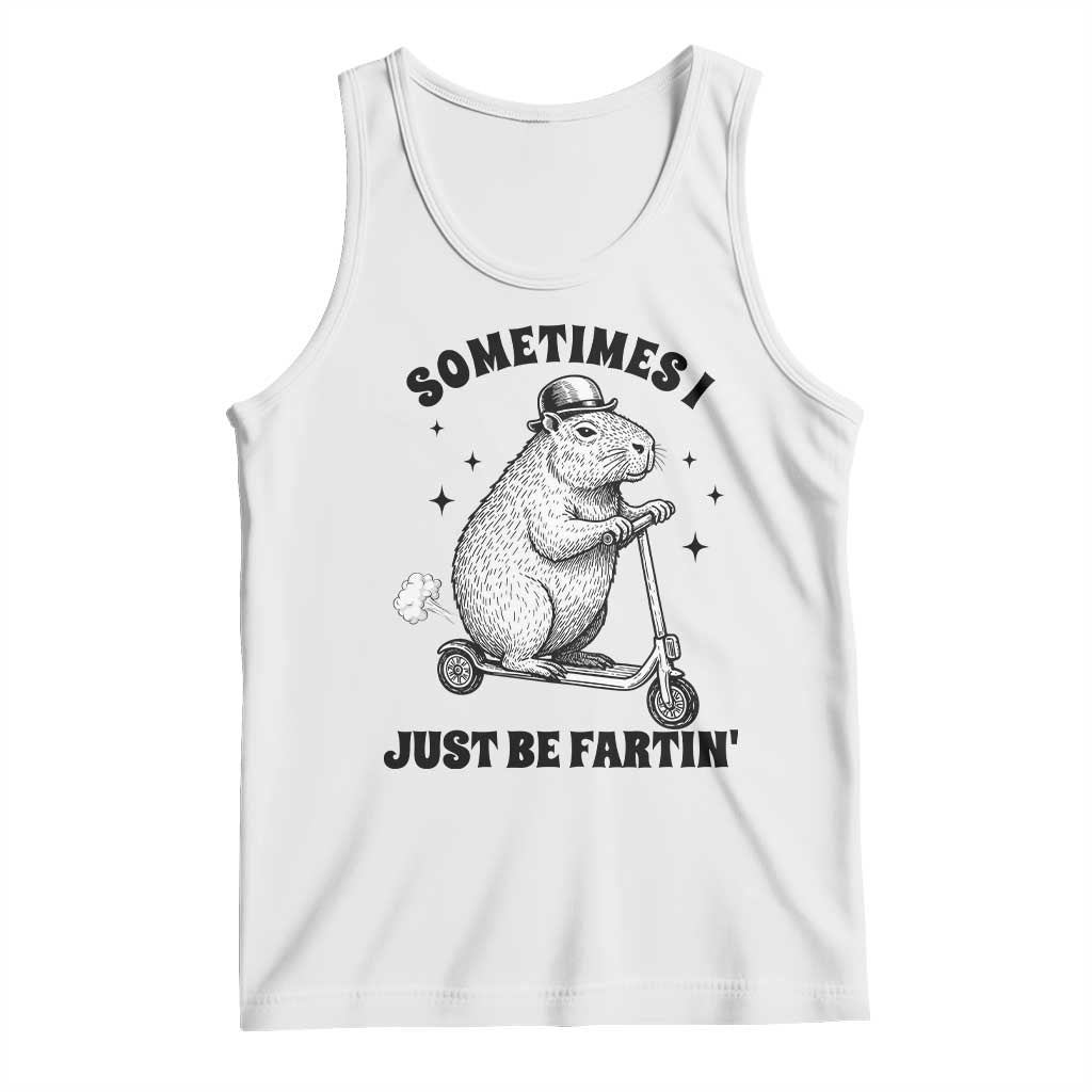 Funny Groundhog Scooter Tank Top Sometimes I Just Be Fartin - Wonder Print Shop