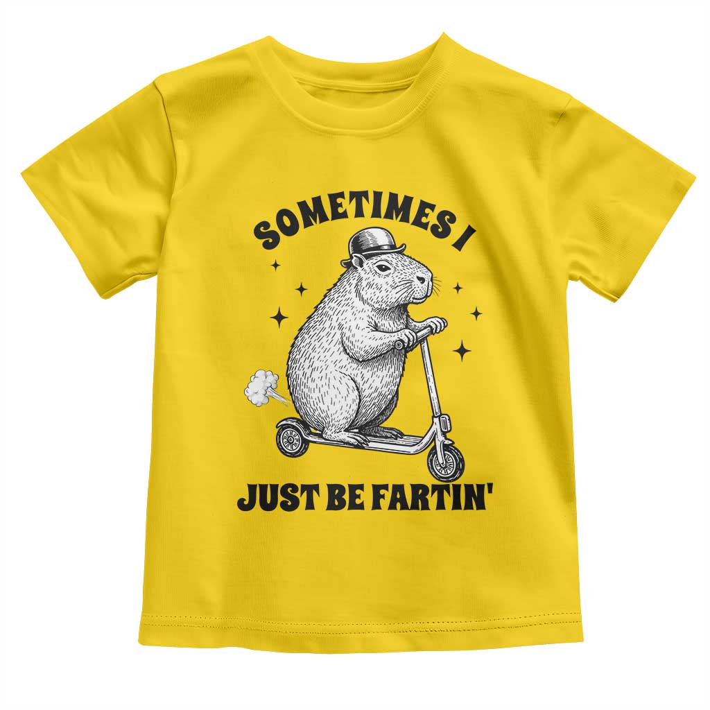 Funny Groundhog Scooter Toddler T Shirt Sometimes I Just Be Fartin - Wonder Print Shop
