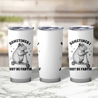 Funny Groundhog Scooter Tumbler Cup Sometimes I Just Be Fartin - Wonder Print Shop