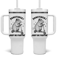Funny Groundhog Scooter Tumbler With Handle Sometimes I Just Be Fartin - Wonder Print Shop