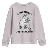 Funny Groundhog Scooter Youth Sweatshirt Sometimes I Just Be Fartin - Wonder Print Shop