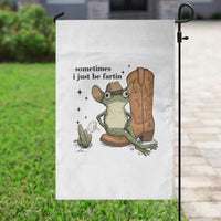 Funny Cowboy Frog Garden Flag Sometimes I Just Be Fartin - Wonder Print Shop