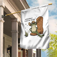 Funny Cowboy Frog Garden Flag Sometimes I Just Be Fartin - Wonder Print Shop