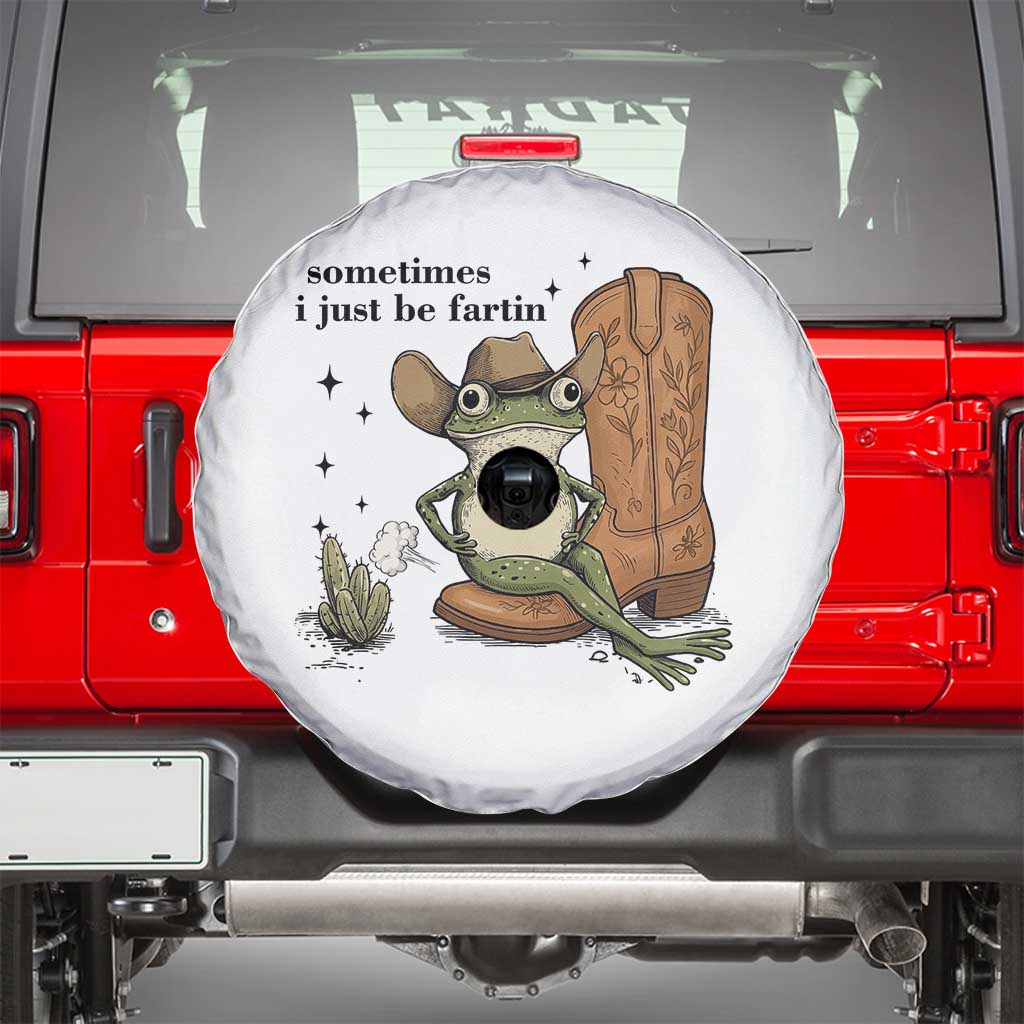 Funny Cowboy Frog Spare Tire Cover Sometimes I Just Be Fartin - Wonder Print Shop