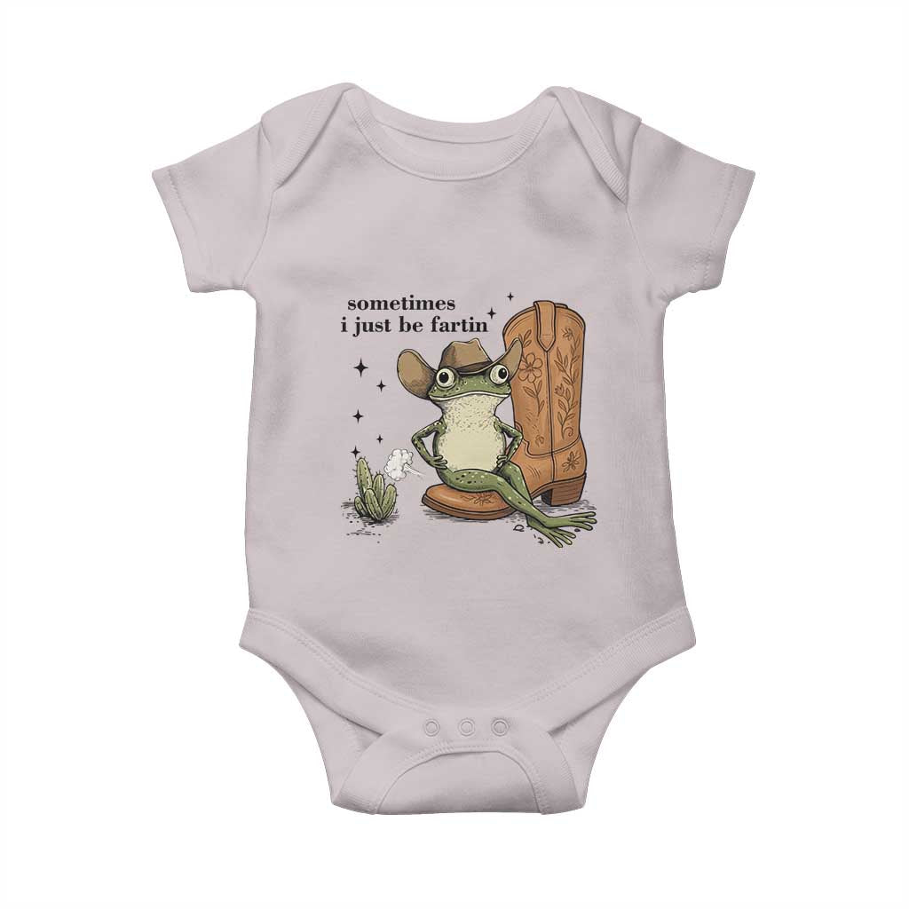Funny Cowboy Frog Baby Onesie Sometimes I Just Be Fartin - Wonder Print Shop