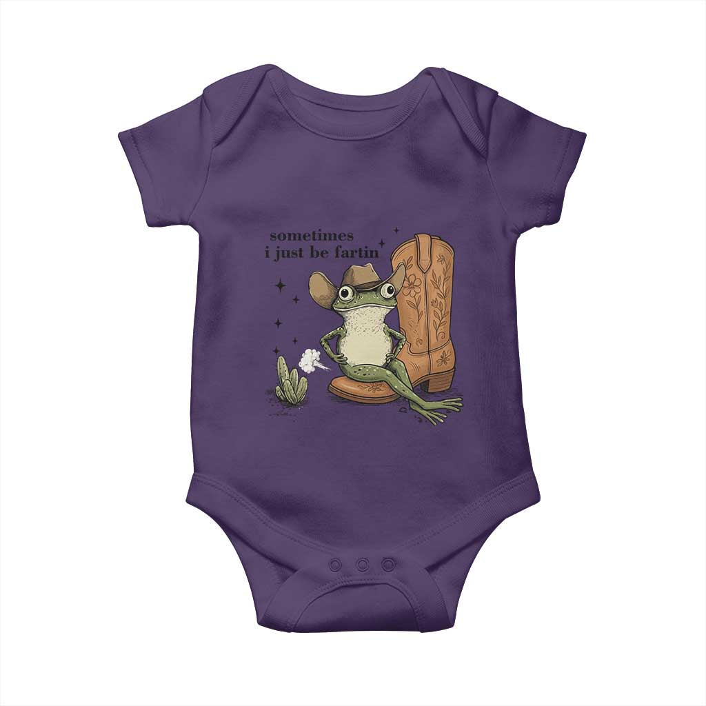 Funny Cowboy Frog Baby Onesie Sometimes I Just Be Fartin - Wonder Print Shop