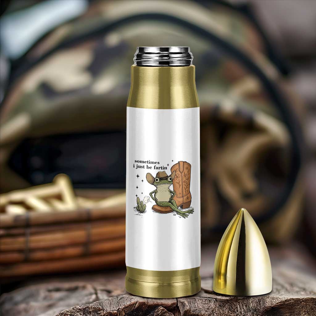 Funny Cowboy Frog Bullet Tumbler Sometimes I Just Be Fartin - Wonder Print Shop