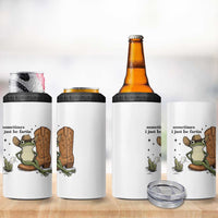 Funny Cowboy Frog 4 in 1 Can Cooler Tumbler Sometimes I Just Be Fartin - Wonder Print Shop