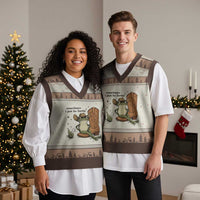 Funny Cowboy Frog V-Neck Knit Sweater Vest Sometimes I Just Be Fartin - Wonder Print Shop