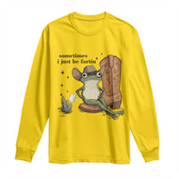 Funny Cowboy Frog Long Sleeve Shirt Sometimes I Just Be Fartin - Wonder Print Shop