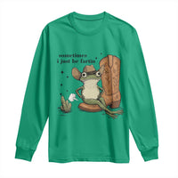 Funny Cowboy Frog Long Sleeve Shirt Sometimes I Just Be Fartin - Wonder Print Shop