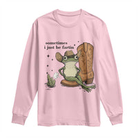 Funny Cowboy Frog Long Sleeve Shirt Sometimes I Just Be Fartin - Wonder Print Shop