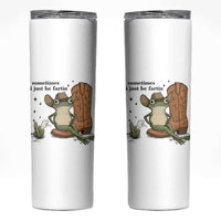 Funny Cowboy Frog Skinny Tumbler Sometimes I Just Be Fartin - Wonder Print Shop