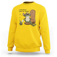 Funny Cowboy Frog Sweatshirt Sometimes I Just Be Fartin - Wonder Print Shop