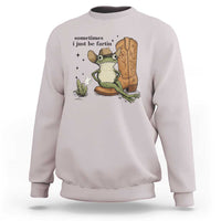 Funny Cowboy Frog Sweatshirt Sometimes I Just Be Fartin - Wonder Print Shop