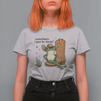 Funny Cowboy Frog T Shirt For Women Sometimes I Just Be Fartin - Wonder Print Shop